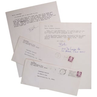 Item No: #363736 Two Typed Letters, Signed (TLS) to Author Jonathan Carroll....