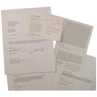 Item No: #363738 Five Signed Notes, 1987 to 2005. Margaret Atwood