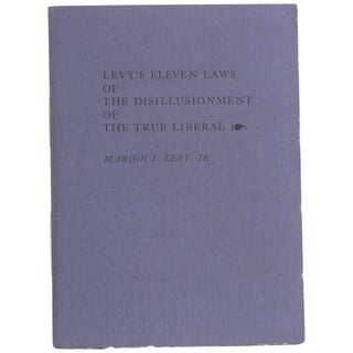 Item No: #363748 Levy's Eleven Laws of the Disillusionment of the True Liberal....