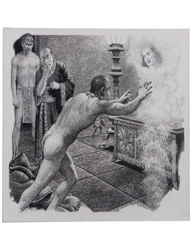 Item No: #363771 Original Drawing for L. Sprague de Camp&rsquo;s The Hungry Hercynian, Published in Universe Science Fiction (December 1953). Lawrence Sterne Stevens.