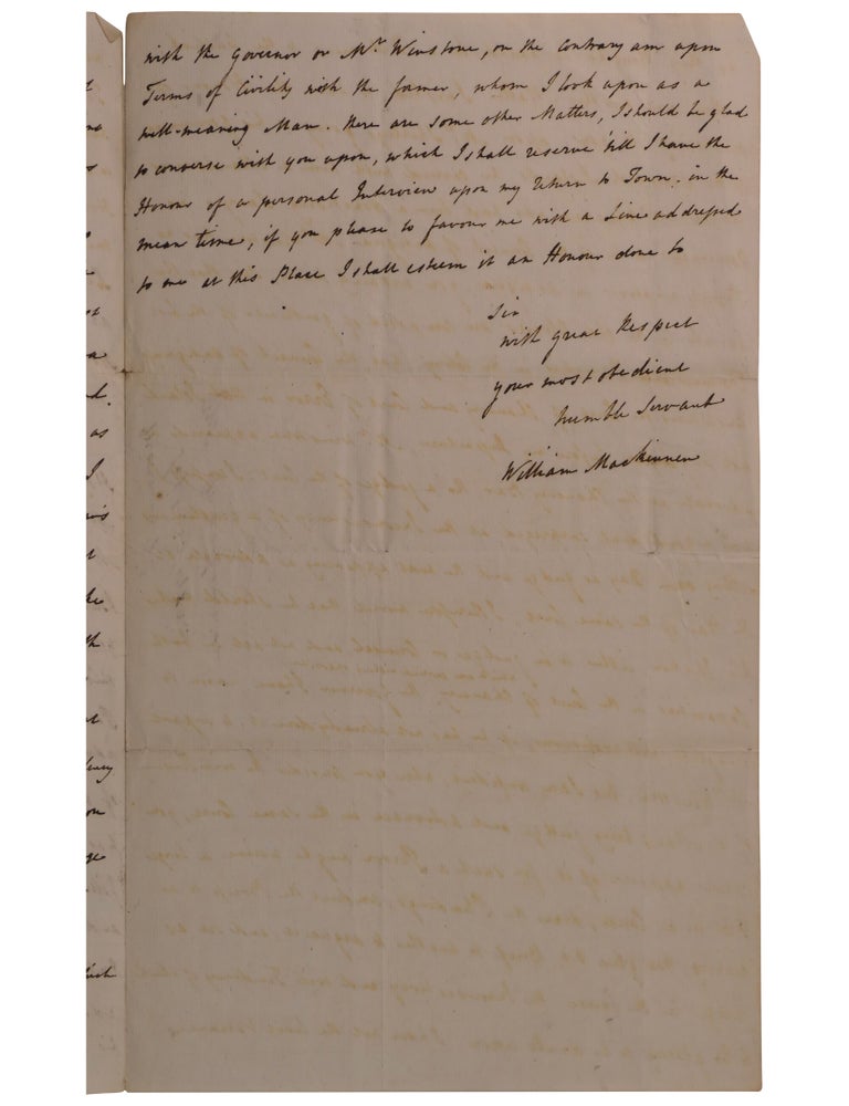 Autograph Letters Signed (ALS) About the Council of Antigua