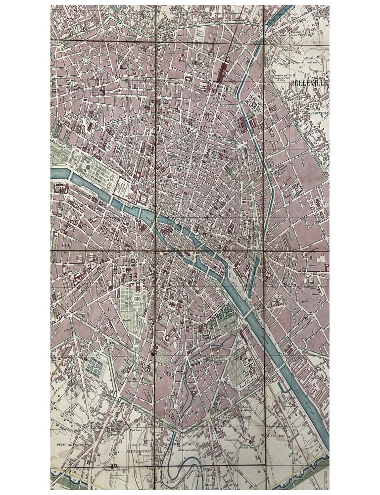 Plan de Paris fortifie et des communes environnantes