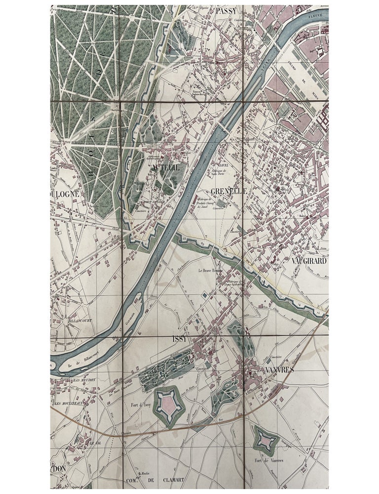 Plan de Paris fortifie et des communes environnantes