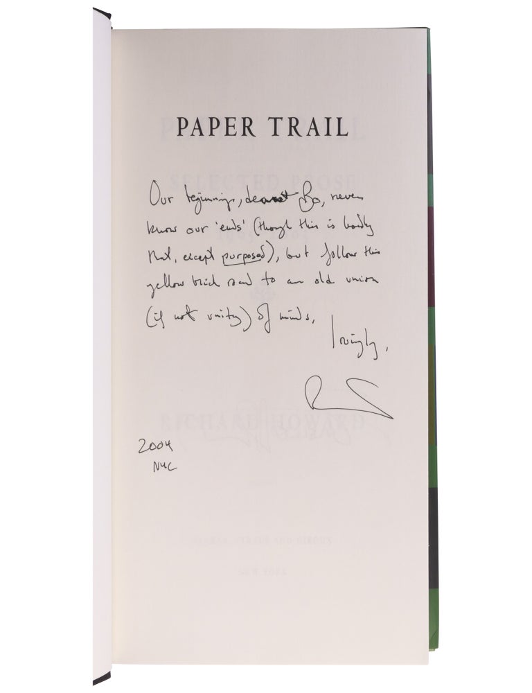 Paper Trail: Selected Prose, 1965–2003