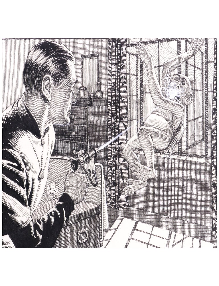 Original Illustration for the Story "The Surgeon's Knife" by Randall Garrett, Published in Universe Science Fiction (May 1954)
