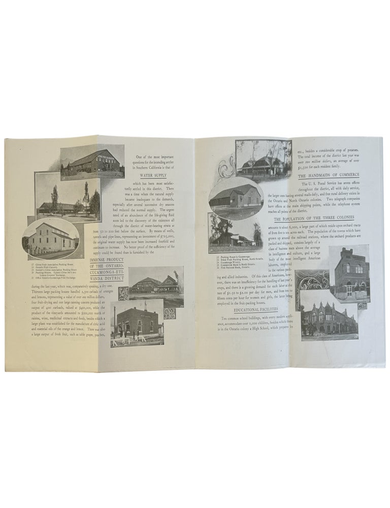 The Ontario-Cucamonga-Etiwanda Colonies: The Banner Fruit District of Southern California