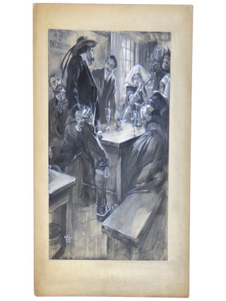 Item No: #364881 Original Wash Painting of a Scene in a French Inn. W. Russell...