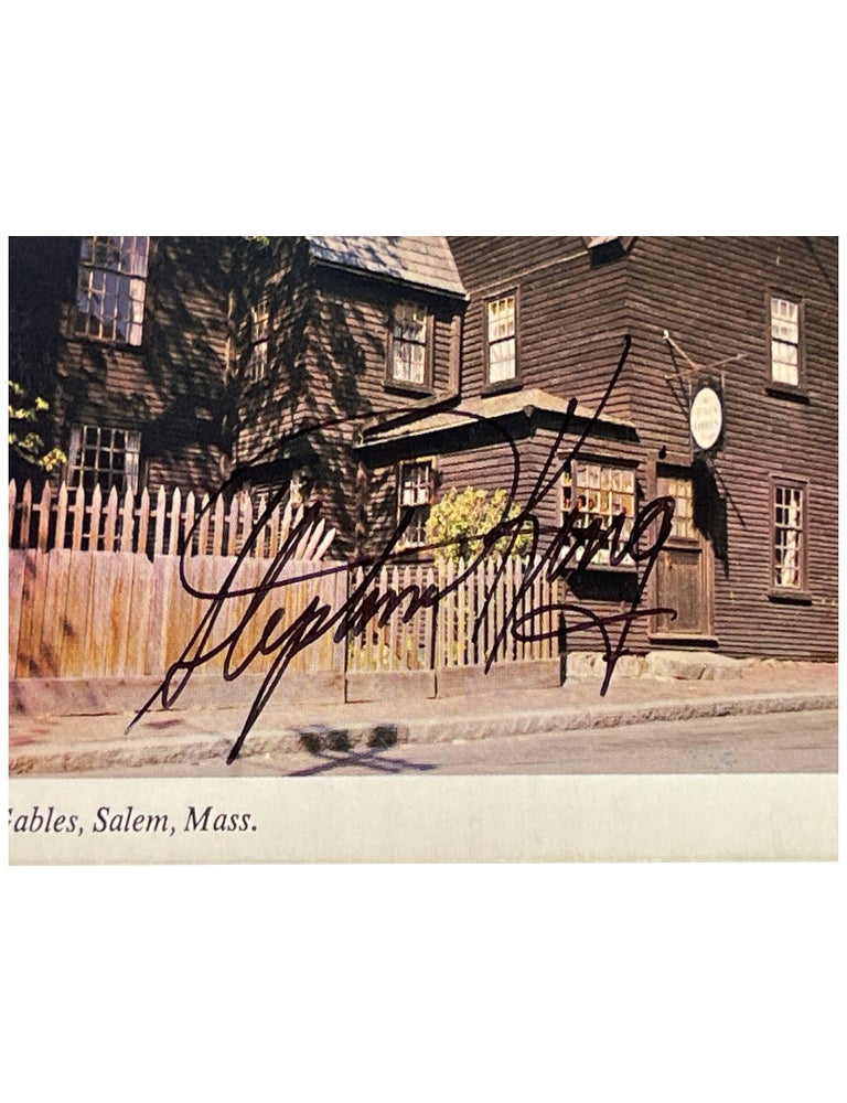 Autograph on House of the Seven Gables Postcard