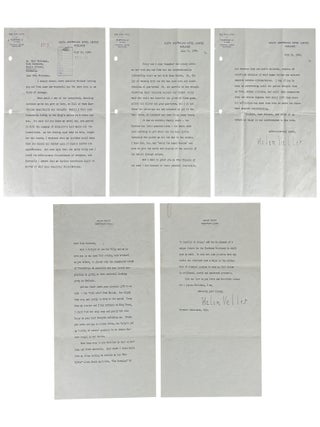 Item No: #364948 Two Typed Letters, Signed, to the President of the South...