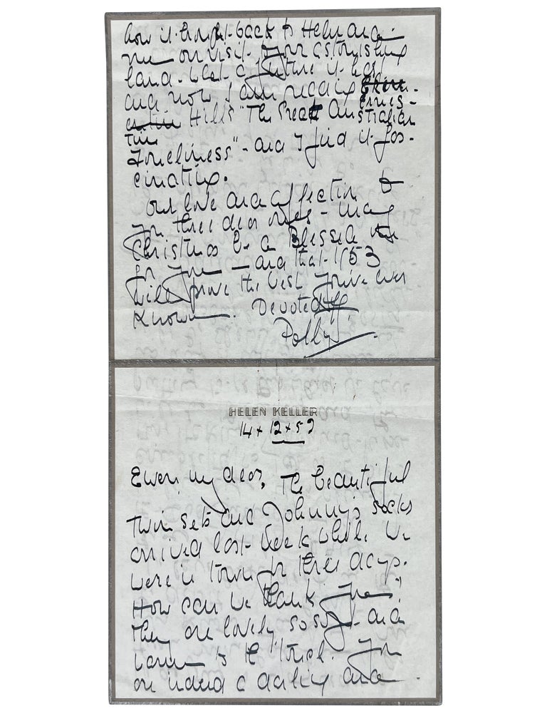 Two Typed Letters, Signed, to the President of the South Australian Adult Deaf Society