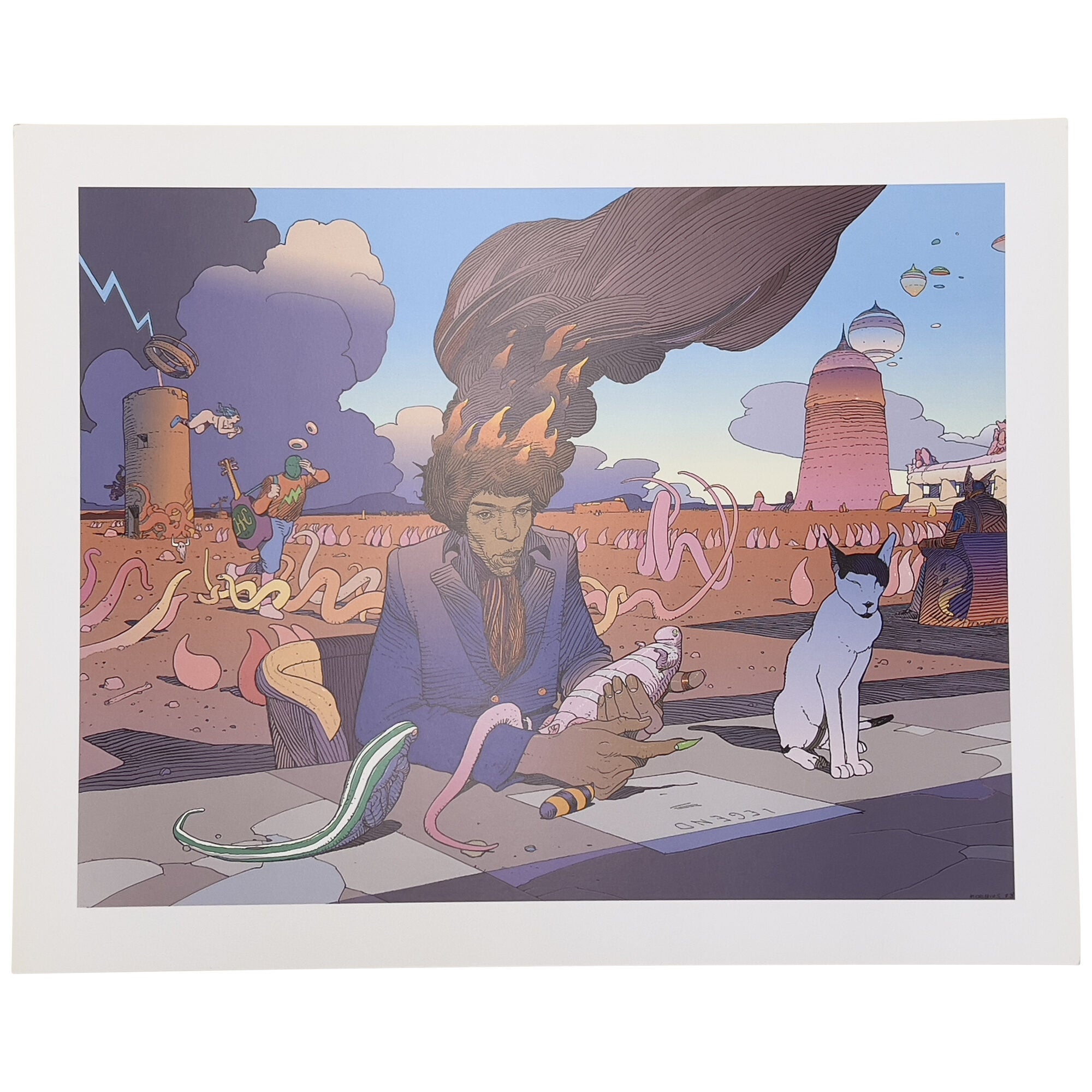 Jimi Hendrix Portfolio for Emotions electriques | Moebius, Jean