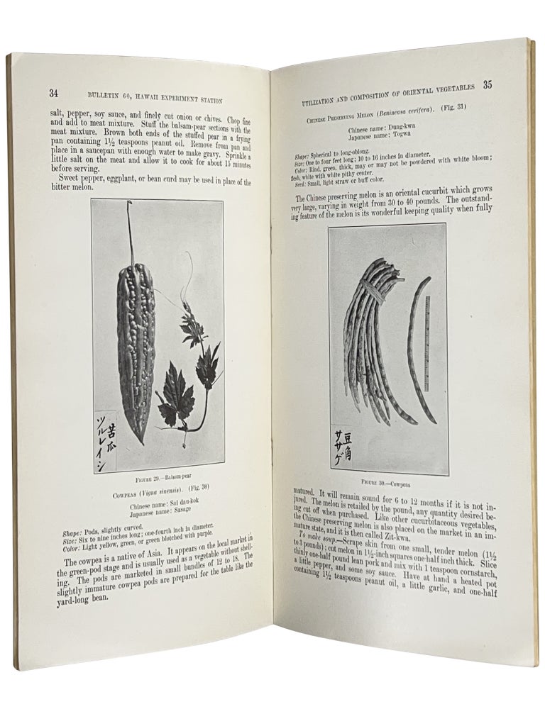 Utilization and Composition of Oriental Vegetables in Hawaii