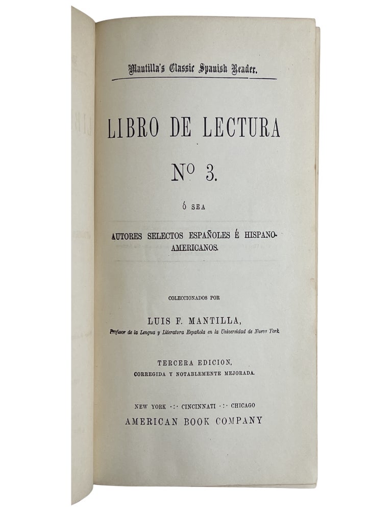 Libro de lectura no. 3. O sea autores selectos españoles é hispano-americanos