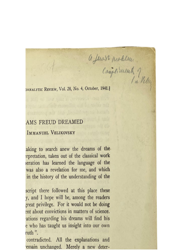 The Dreams Freud Dreamed