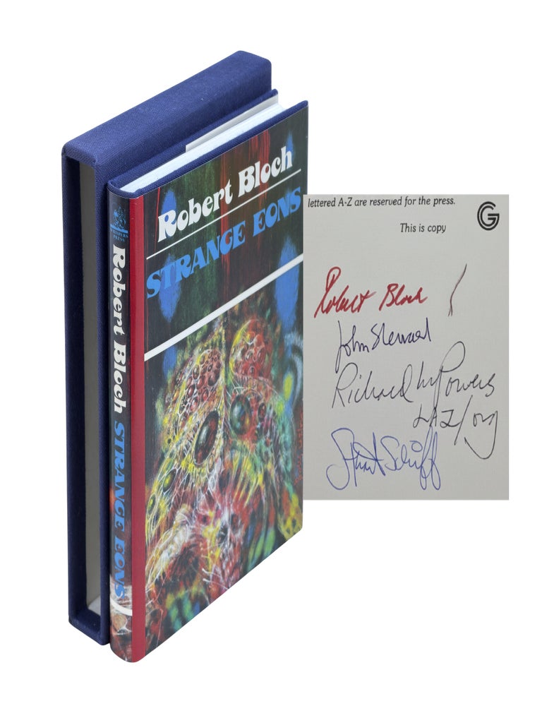 Item No: #366060 Strange Eons [Signed, Lettered]. Robert Bloch.