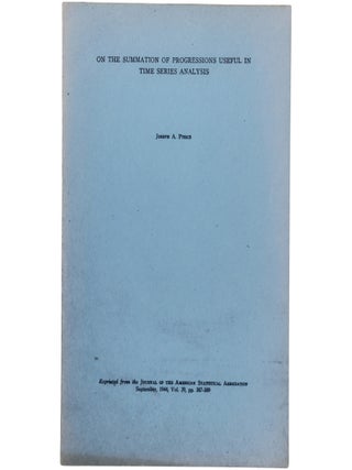 Item No: #366294 On the Summation of Progressions Useful in Time Series...