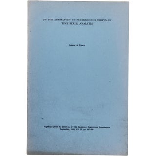 Item No: #366294 On the Summation of Progressions Useful in Time Series...