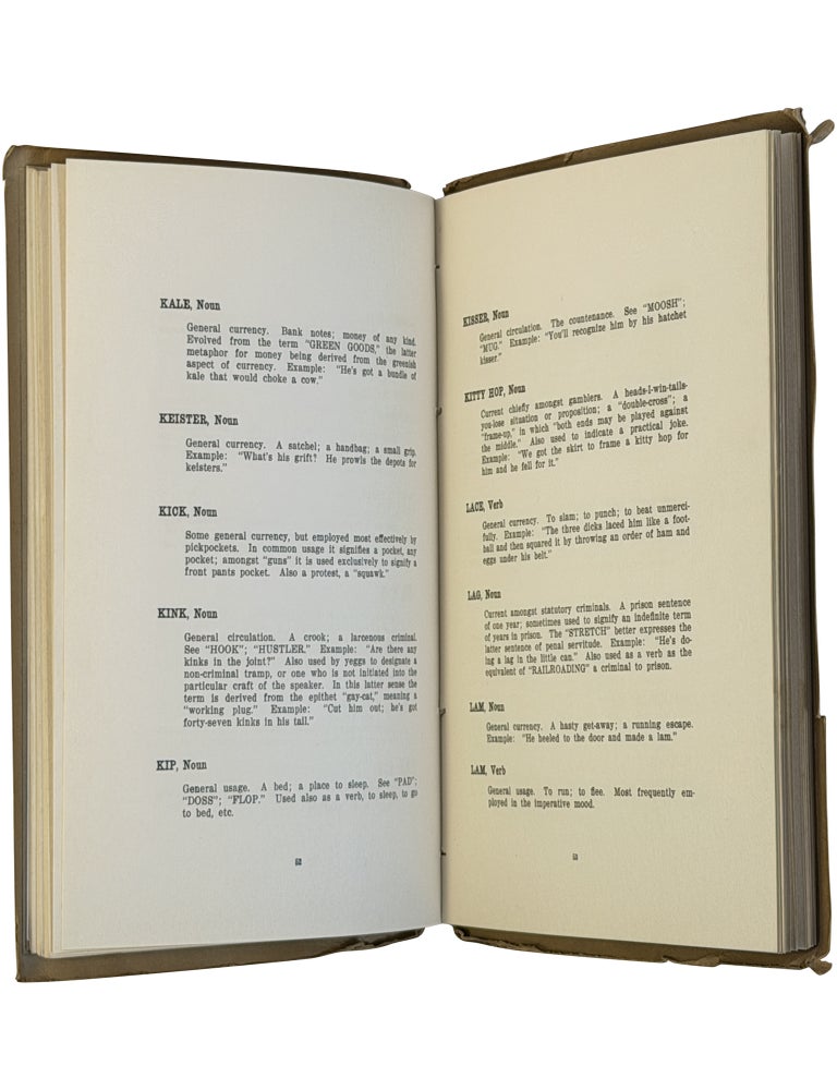 A Vocabulary of Criminal Slang with Some Examples of Common Usages