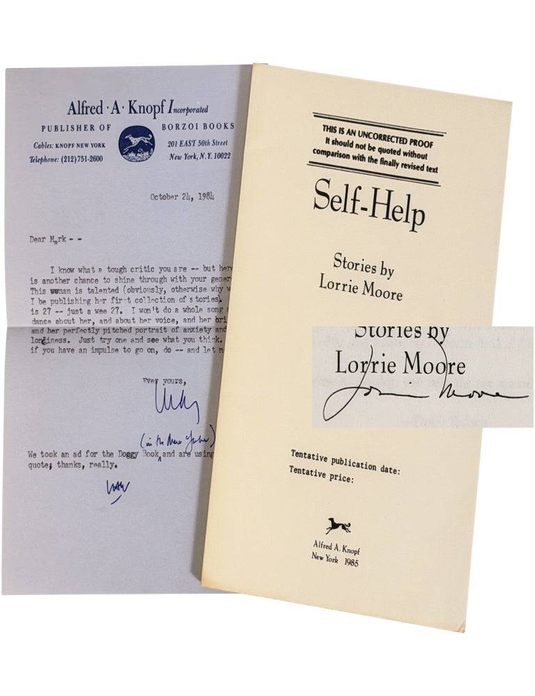 Item No: #366364 Self-Help: Stories [Proof]. Lorrie Moore.
