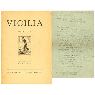Item No: #441 Vigilia [Inscribed with Autograph Letter]. Enrique Anderson Imbert