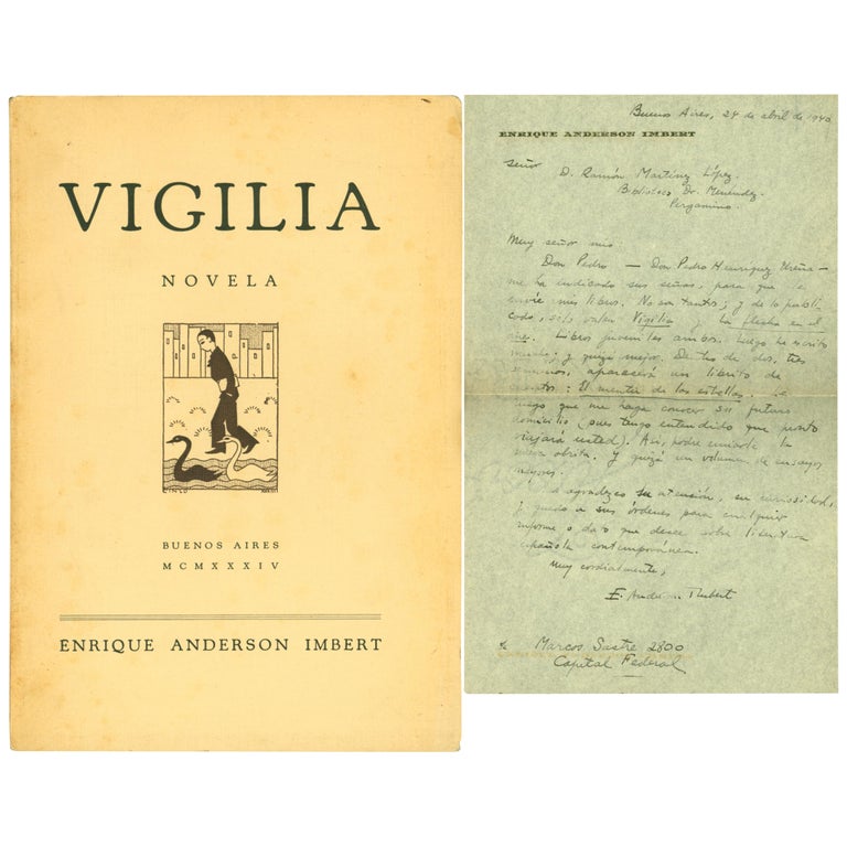 Item No: #441 Vigilia [Inscribed with Autograph Letter]. Enrique Anderson Imbert.