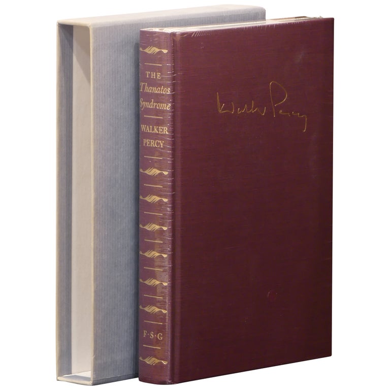 Item No: #53083 The Thanatos Syndrome [Signed, limited edition]. Walker Percy.