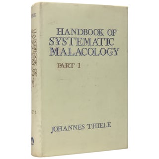 Item No: #66409 Handbook of Systematic Malacology, Part 1 (Loricata; Gastropoda:...