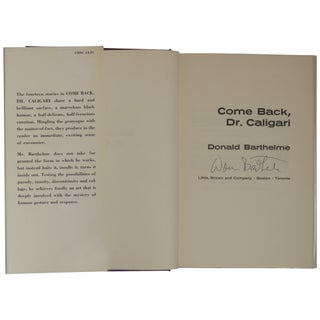 Item No: #702 Come Back, Dr. Caligari. Donald Barthelme
