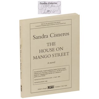 Item No: #9359 The House on Mango Street [Proof]. Sandra Cisneros